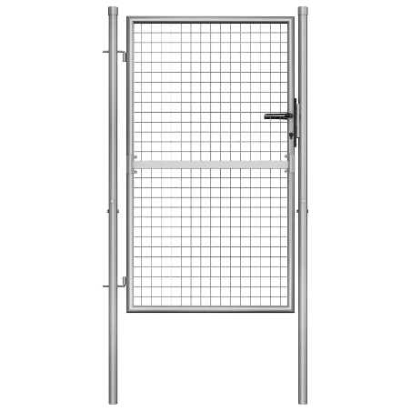 Sodo vartai, sidabrinės sp., 105x175cm, galvanizuotas plienas