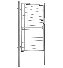 Sodo vartai, sidabrinės sp., 105x175cm, galvanizuotas plienas