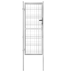 Sodo vartai, sidabrinės sp., 105x250cm, galvanizuotas plienas