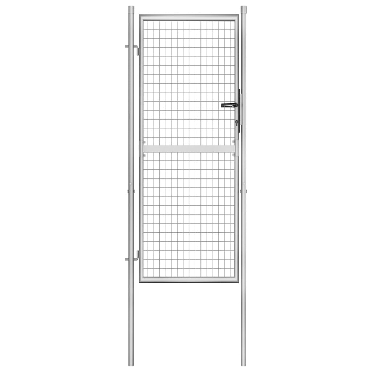 Sodo vartai, sidabrinės sp., 105x250cm, galvanizuotas plienas