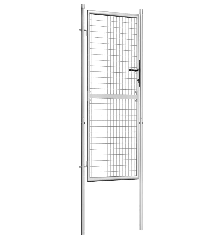 Sodo vartai, sidabrinės sp., 105x250cm, galvanizuotas plienas