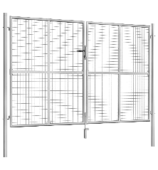 Sodo vartai, sidabrinės sp., 306x200cm, galvanizuotas plienas