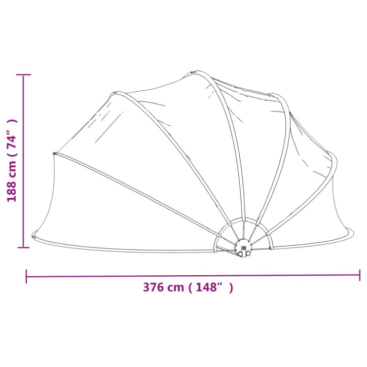 Skliautas baseinui, 376x188cm, PVC, apskritas