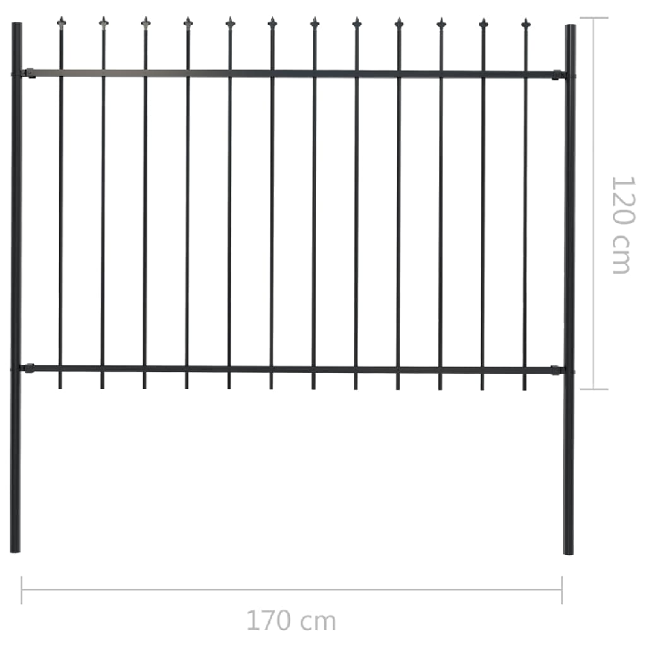 Sodo tvora su iečių viršugal., juoda, 1,7x1,2m, plienas