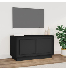 Televizoriaus spintelė, juodos spalvos, 80x35x45cm, mediena