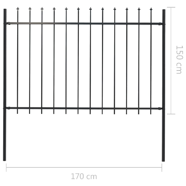 Sodo tvora su iečių viršugal., juoda, 1,7x1,5m, plienas