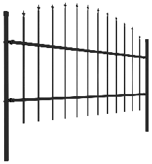 Lauko tvora su iečių viršug., juoda, (0,75-1)x1,7m, plienas
