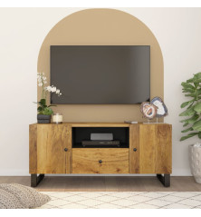 Televizoriaus spintelė, 105x33,5x46cm, mango/apdirbta mediena