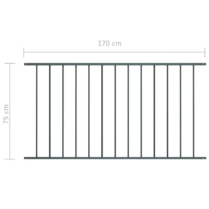 Tvoros plokštė, antracito spalvos, 1,7x0,75m, plienas