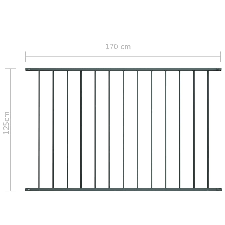 Tvoros plokštė, antracito spalvos, 1,7x1,25m, plienas