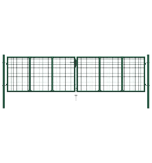 Tinkliniai sodo vartai, žalios spalvos, 400x125cm, plienas