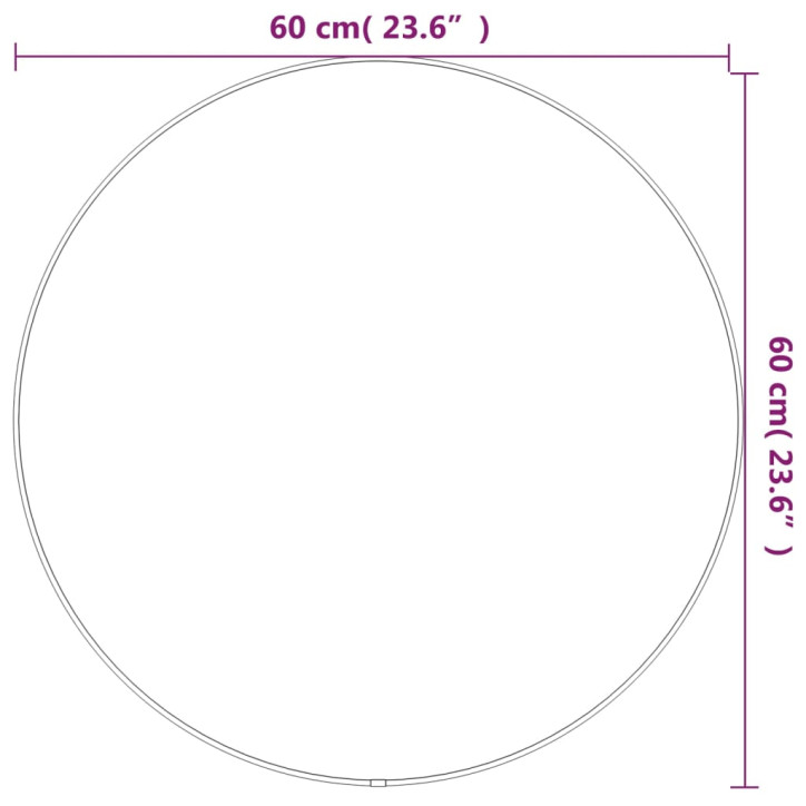 Sieninis veidrodis, auksinis, 60cm skersmens, apskritas