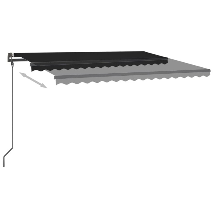 Automatinė markizė su LED/vėjo jutikliu, antracito, 4x3m