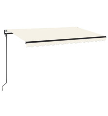 Automatinė markizė su LED/vėjo jutikliu, kreminė, 450x300cm