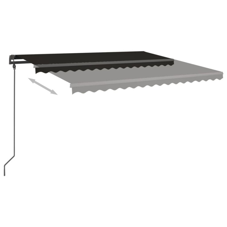 Automatinė markizė su LED/vėjo jutikliu, antracito, 4,5x3,5m