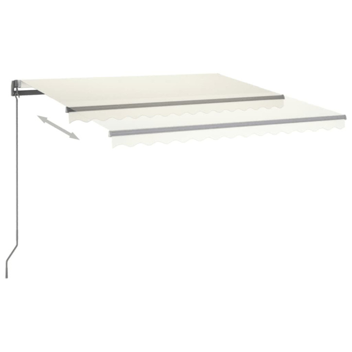 Automatinė markizė su LED/vėjo jutikliu, kreminė, 450x350cm