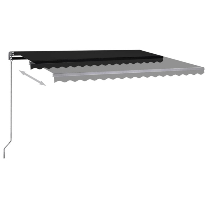 Automatinė markizė su LED/vėjo jutikliu, antracito, 450x350cm