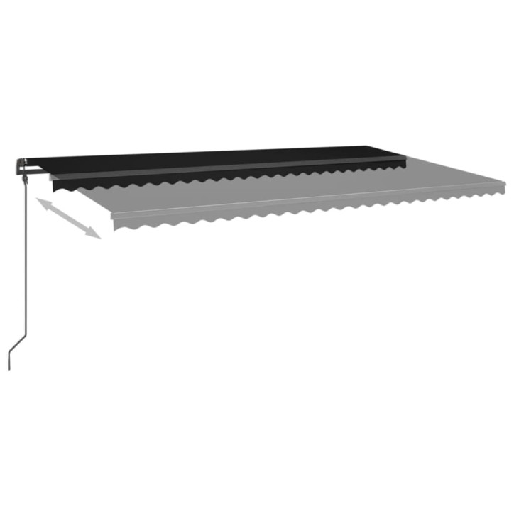 Automatinė markizė su LED/vėjo jutikliu, antracito, 6x3,5m