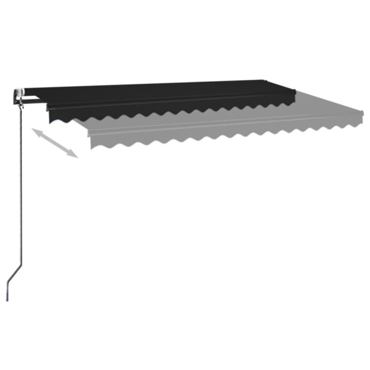 Automatinė markizė su LED/vėjo jutikliu, antracito, 450x350cm