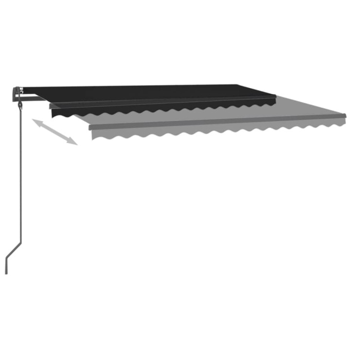 Automatinė markizė su LED/vėjo jutikliu, antracito, 4,5x3m