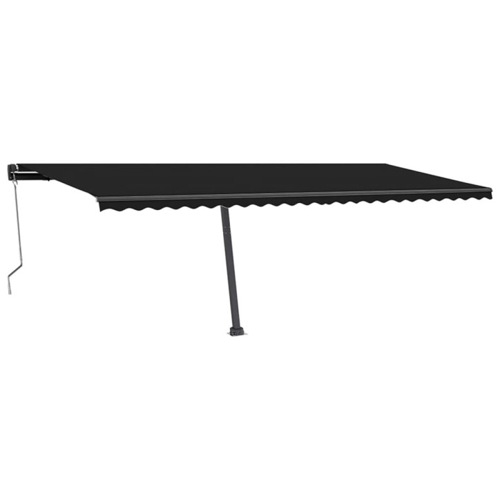 Automatinė markizė su LED/vėjo jutikliu, antracito, 600x350cm