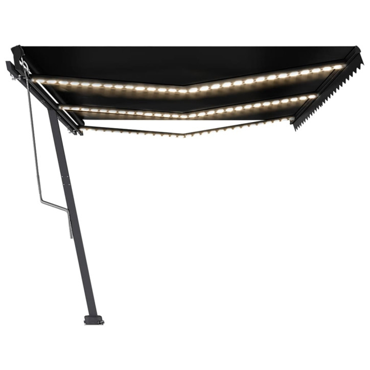 Automatinė markizė su LED/vėjo jutikliu, antracito, 600x350cm