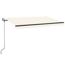 Automatinė markizė su LED/vėjo jutikliu, kreminė, 450x350cm