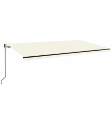 Automatinė markizė su LED/vėjo jutikliu, kreminė, 600x350cm