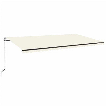 Automatinė markizė su LED/vėjo jutikliu, kreminė, 600x350cm