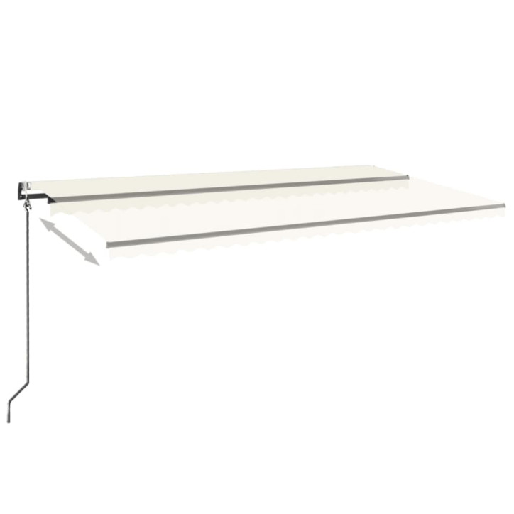 Automatinė markizė su LED/vėjo jutikliu, kreminė, 600x350cm