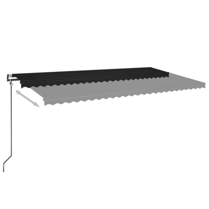 Automatinė markizė su LED/vėjo jutikliu, antracito, 600x350cm