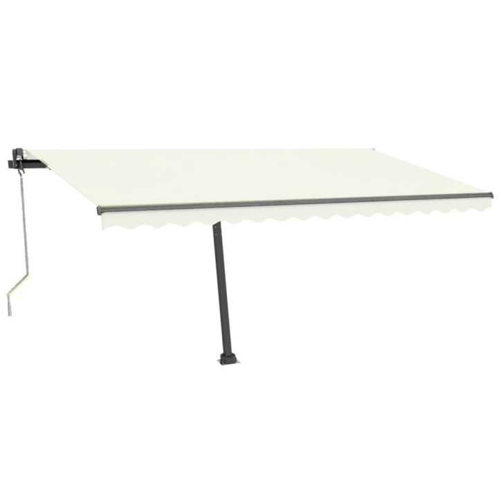 Automatinė markizė su LED/vėjo jutikliu, kreminė, 400x300cm