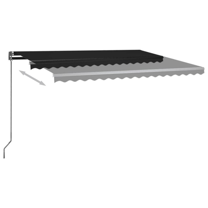 Automatinė markizė su LED/vėjo jutikliu, antracito, 400x300cm