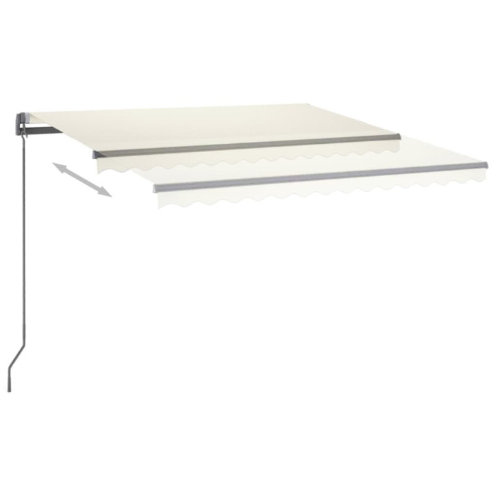 Automatinė markizė su LED/vėjo jutikliu, kreminė, 450x300cm