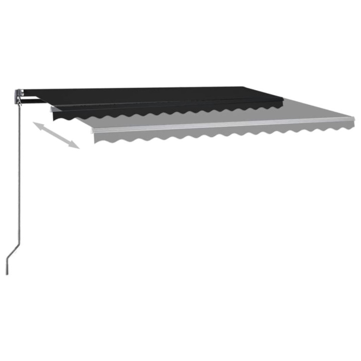 Automatinė markizė su LED/vėjo jutikliu, antracito, 450x300cm