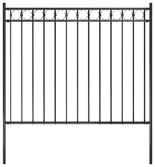 Sodo tvora, juodos spalvos, 1,7x1,2 m, plienas