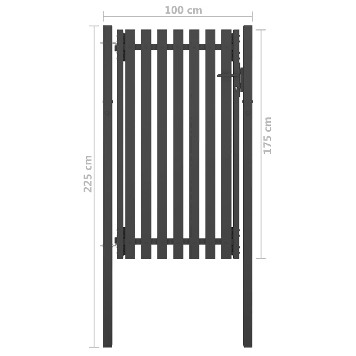 Sodo vartai, antracito spalvos, 1x2,25m, plienas