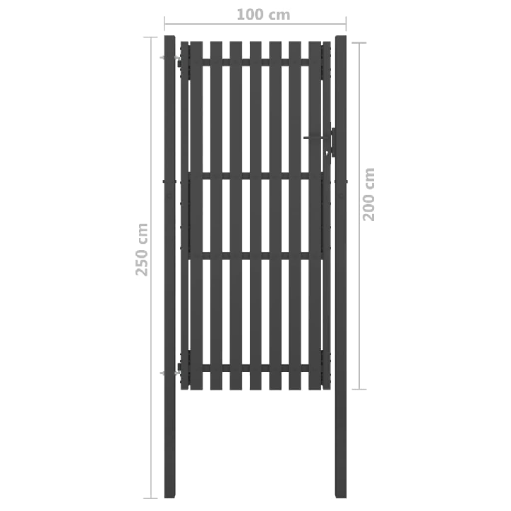 Sodo vartai, antracito spalvos, 1x2,5m, plienas