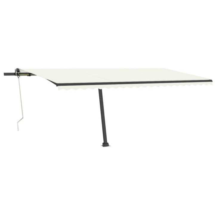 Automatinė markizė su LED/vėjo jutikliu, kreminė, 500x350cm