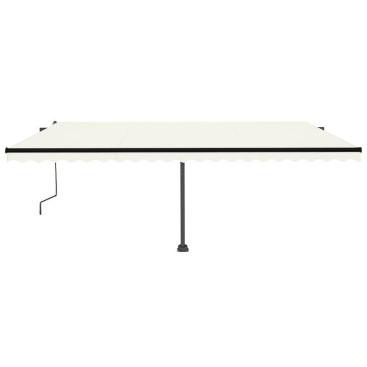 Automatinė markizė su LED/vėjo jutikliu, kreminė, 500x350cm