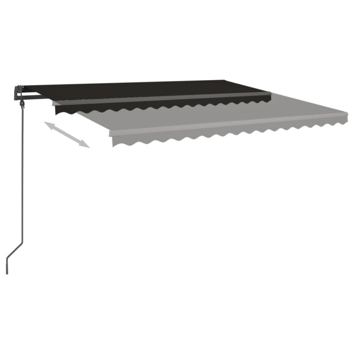 Automatinė markizė su LED/vėjo jutikliu, antracito, 5x3,5m