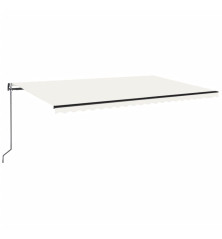 Automatinė markizė su LED/vėjo jutikliu, kreminė, 500x350cm