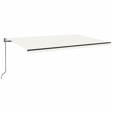 Automatinė markizė su LED/vėjo jutikliu, kreminė, 500x350cm