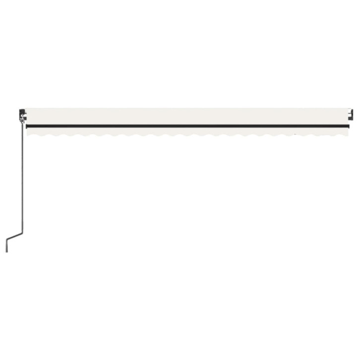 Automatinė markizė su LED/vėjo jutikliu, kreminė, 500x350cm