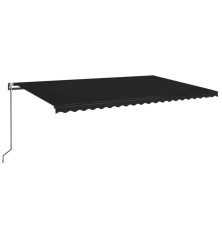 Automatinė markizė su LED/vėjo jutikliu, antracito, 500x350cm