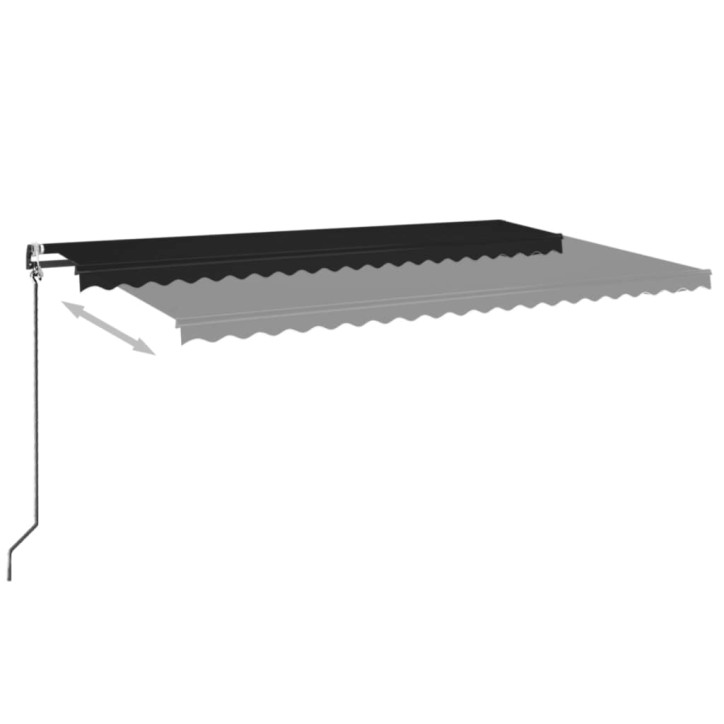 Automatinė markizė su LED/vėjo jutikliu, antracito, 500x350cm