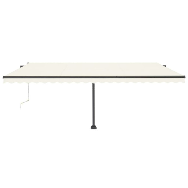 Automatinė markizė su LED/vėjo jutikliu, kreminė, 500x300cm