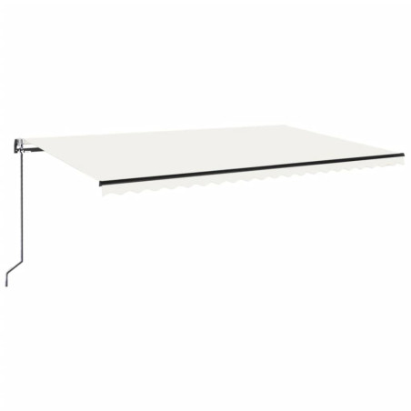 Automatinė markizė su LED/vėjo jutikliu, kreminė, 500x300cm