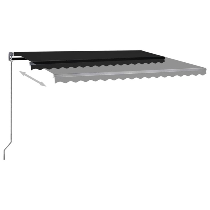 Automatinė markizė su LED/vėjo jutikliu, antracito, 400x350cm