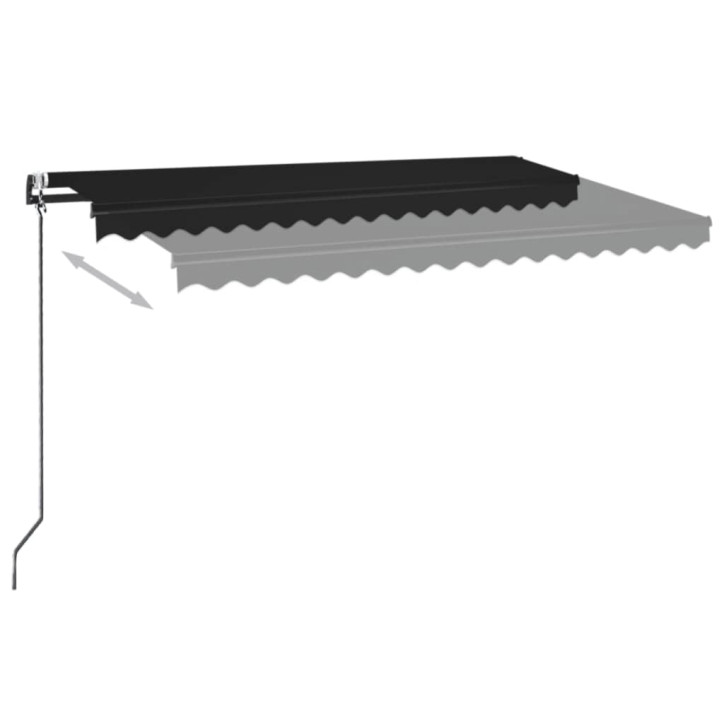 Automatinė markizė su LED/vėjo jutikliu, antracito, 400x350cm